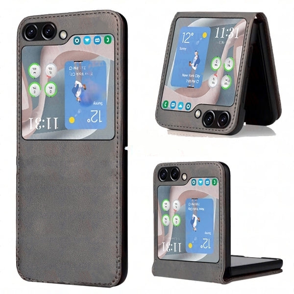 Slim Fitted PU Leather Case Cover for Samsung Galaxy Z Flip 5 Slim Fitted PU Leather Case Cover for Samsung Galaxy Z Flip 5